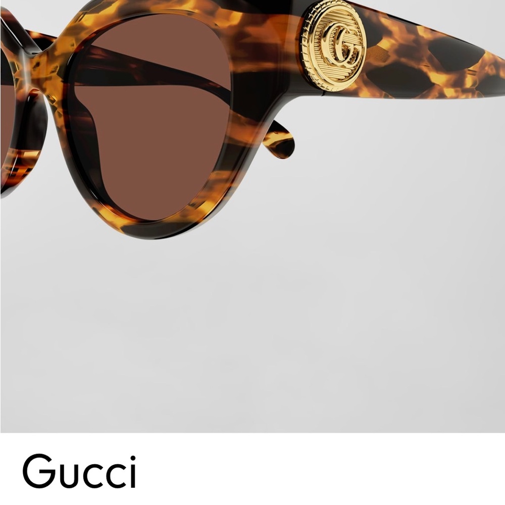 Gucci Tortoiseshell Brown Cat-Eye Sunglasses